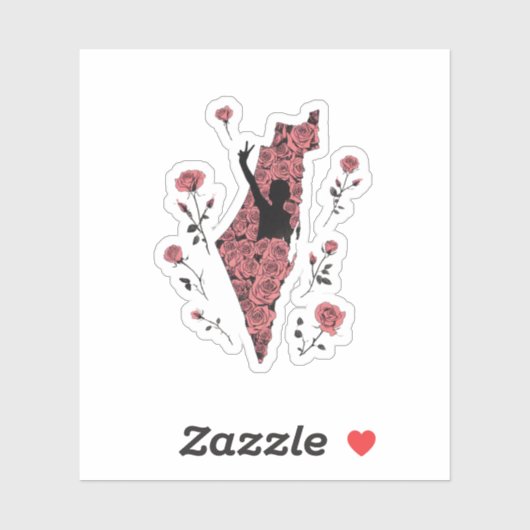 Palesta-Blumenkarte Aufkleber (Blatt)