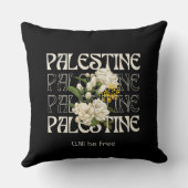 PALESTIN IST KOSTENLOS | Watercolor Jasmine Kissen (Rückseite)