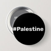 #Palestina - einfacher einfacher Text, der Gaza un Button (Vorne & Hinten)