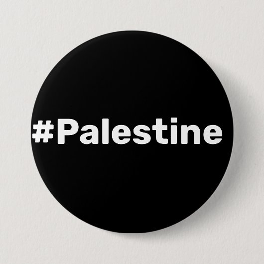 #Palestina - einfacher einfacher Text, der Gaza un Button (Vorderseite)