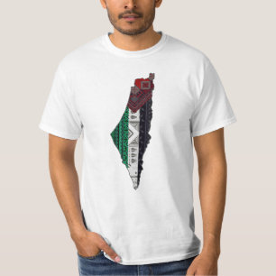 Palestina Embroidery täreez Pattern Karte frei T-Shirt