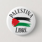 Palestina Libre Free Palestine Español Button Butt (Vorderseite)
