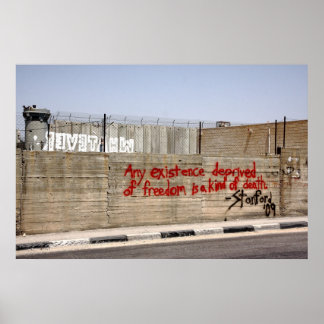Palestine Apartheid Wall Graffiti Poster