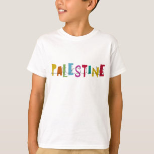 PALESTINE Arabischer Name Farbige Kinder Design T-Shirt