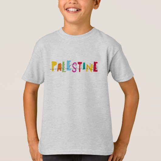 PALESTINE Arabischer Name Farbige Kinder T-Shirt (Vorderseite)