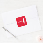 Palestine BUTTON Quadratischer Aufkleber (Umschlag)