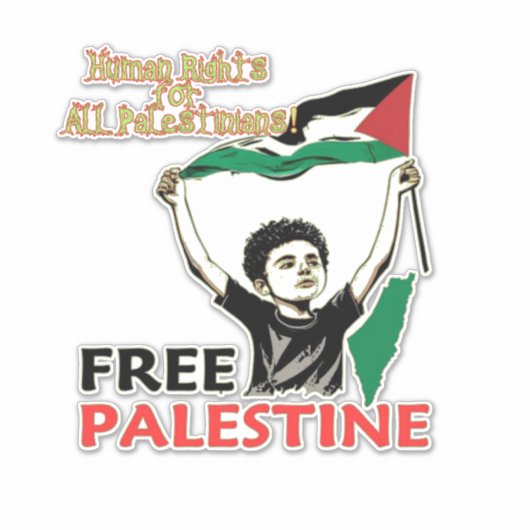 Palestine Car Sticker, palästinensische Flag Decal Aufkleber (Vorderseite)