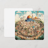 Palestine Cityscape Illustration Feiertagskarte (Vorne/Hinten)