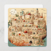 Palestine Cityscape Illustration Feiertagskarte (Vorne/Hinten)