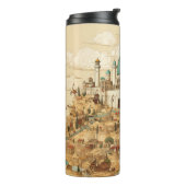 Palestine Cityscape Illustration Thermosbecher (Nach links gedreht)