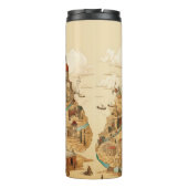 Palestine Cityscape Illustration Thermosbecher (Rückseite)