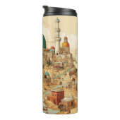 Palestine Cityscape Illustration Thermosbecher (Nach rechts gedreht)