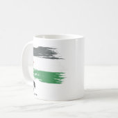 Palestine Coffee Tasse | Bedrückte Flagge, traurig (Vorderseite Links)