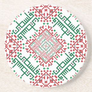 Palestine Embroidery täreez Pattern Getränkeuntersetzer