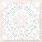 Palestine Embroidery täreez Pattern Glasuntersetzer (Rückseite)