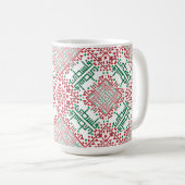 Palestine Embroidery täreez Pattern Kaffeetasse (VorderseiteRechts)