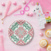 Palestine Embroidery täreez Pattern Pappteller (Party)