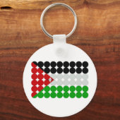 Palestine Flag Circles Schlüsselanhänger (Vorderseite)