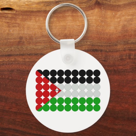 Palestine Flag Circles Schlüsselanhänger (Vorderseite)