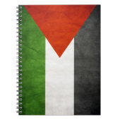 Palestine Flag Notebook Grunge Aged Style Notizblock (Vorderseite)