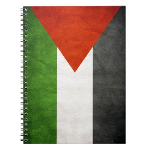 Palestine Flag Notebook Grunge Aged Style Notizblock