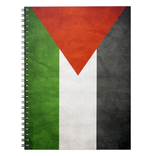 Palestine Flag Notebook Grunge Aged Style Notizblock (Vorderseite)