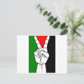 PALESTINE FLAG PEACE SIGN POSTKARTE (Stehend Vorderseite)