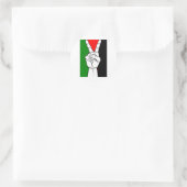 PALESTINE FLAG PEACE SIGN RUNDER AUFKLEBER (Tasche)
