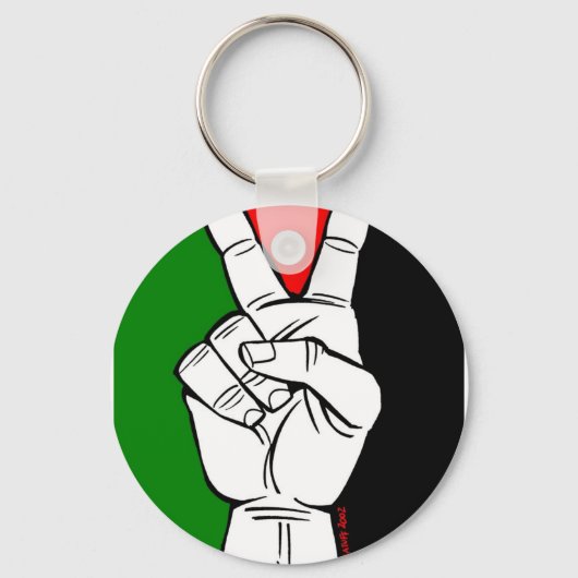 PALESTINE FLAG PEACE SIGN SCHLÜSSELANHÄNGER (Vorderseite)
