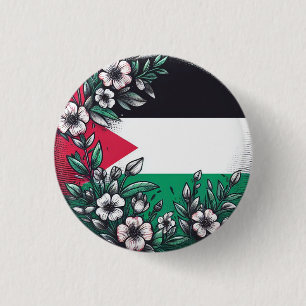 PALESTINE FLORAL BUTTON