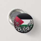 PALESTINE FLORAL BUTTON (Vorne & Hinten)