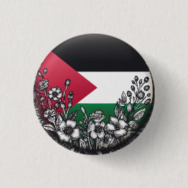PALESTINE FLORAL BUTTON