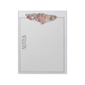 Palestine Floral Map BASIC Notes Notepad Gray Notizblock (Rotiert)