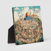 Palestine Illustration Tabletop Plaque mit Easel Fotoplatte (Vorderseite)
