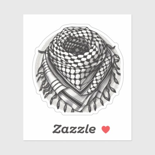 PALESTINE-Keffiyeh Aufkleber (Blatt)