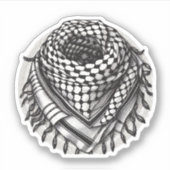 PALESTINE-Keffiyeh Aufkleber (Vorderseite)