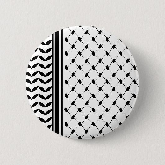 Palestine Keffiyeh Pattern Scarf Button (Vorderseite)