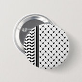 Palestine Keffiyeh Pattern Scarf Button (Vorne & Hinten)