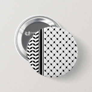 Palestine Keffiyeh Pattern Scarf Button
