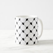 Palestine Keffiyeh Pattern Scarf Kaffeetasse (VorderseiteRechts)