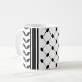 Palestine Keffiyeh Pattern Scarf Kaffeetasse (Vorderseite Links)