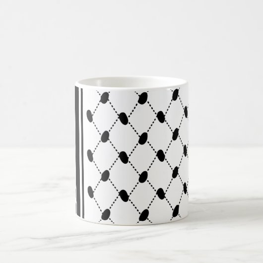 Palestine Keffiyeh Pattern Scarf Kaffeetasse (Mittel)