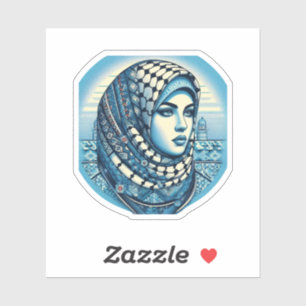 PALESTINE KEFFIYEH-UNTERSTÜTZUNG AUFKLEBER