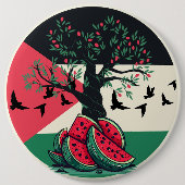 Palestine Kulturschatz Olivenweg Button (Vorderseite)