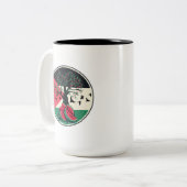 Palestine Kulturschatz Olivenweg Zweifarbige Tasse (Vorderseite Links)