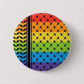 Palestine LGBT Rainbow Keffiyeh Pattern Scarf Button (Vorderseite)