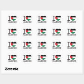 Palestine Liebe v2 Runder Aufkleber (Blatt)