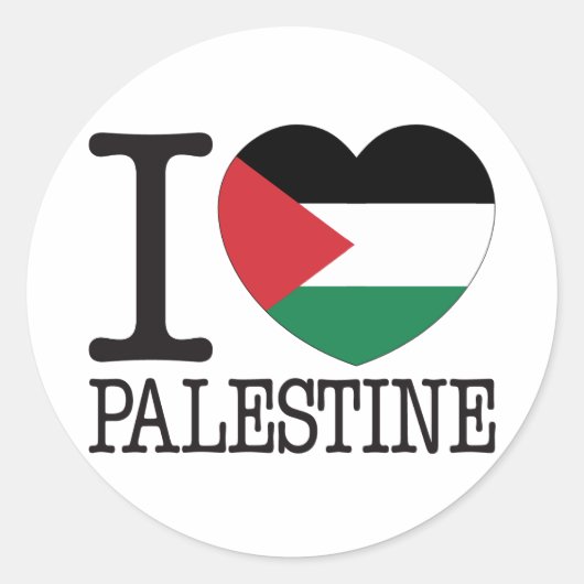 Palestine Liebe v2 Runder Aufkleber (Vorderseite)