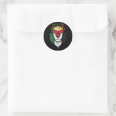 Palestine Lion King Flag Runder Aufkleber (Tasche)