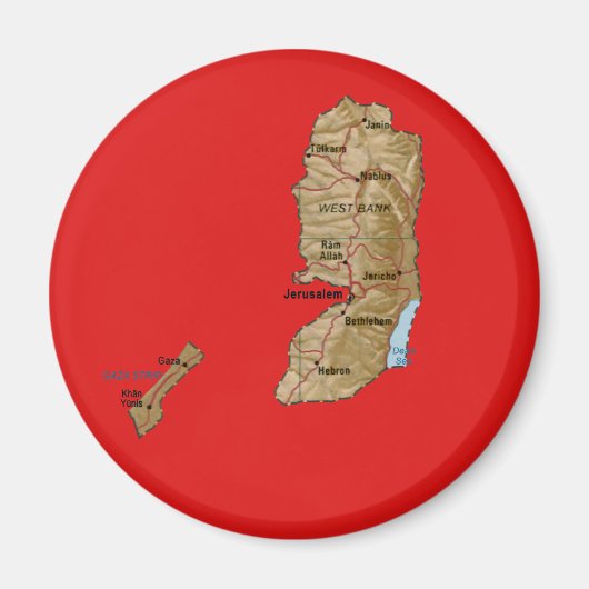 Palestine Map Magnet (Vorne)